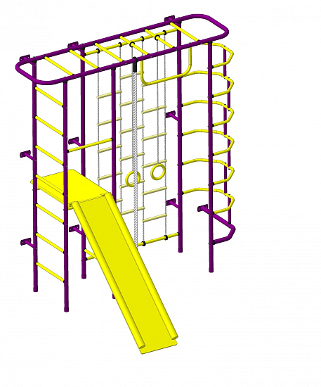 Детский спортивный комплекс ДСК "Пионер-С7Л" пурпурный-желтый