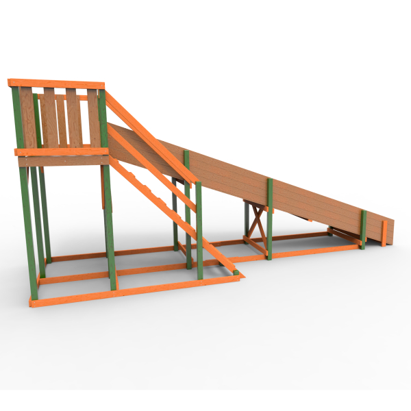 Детская площадка - деревянная горка Пикник "Зима №3" Вега