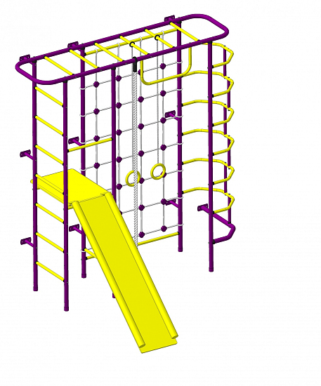 Детский спортивный комплекс ДСК "Пионер-С7С" пурпурный-желтый